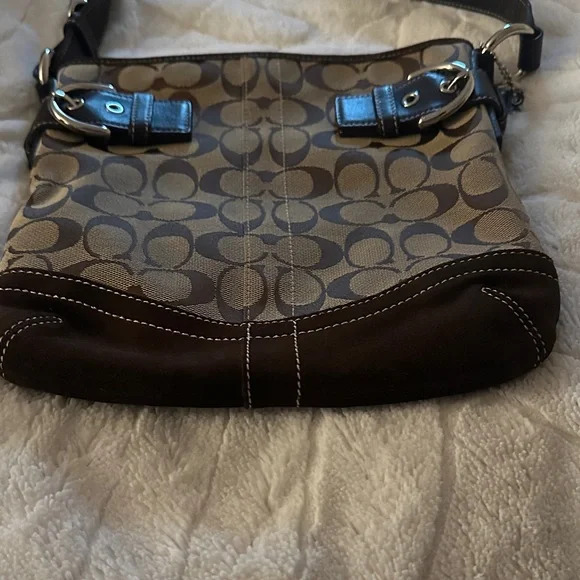 Coach Brown and Tan Mini Bag - Picture 2 of 2